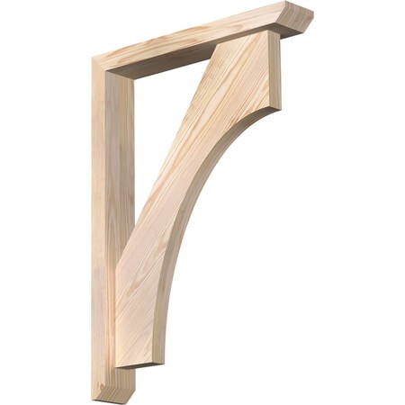 Westlake Slat Smooth Bracket W/ Offset Brace, Douglas Fir, 3 1/2W X 20D X 28H